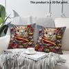 2 pièces Housses de coussin décoratives Bohèmes Florales Lama, Housse de coussin décorative en Lin Doux pour Canapé Chambre Salon