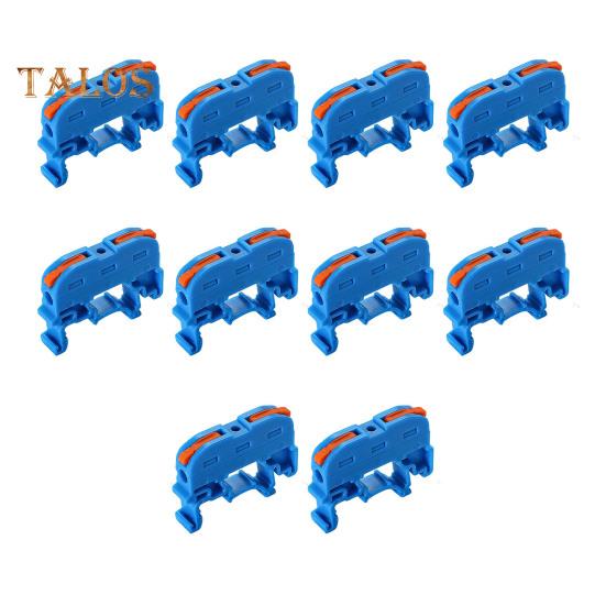10Pcs KV121 Push-in Quick Terminal Block Din Rail Connector Universal Compact Fast Electrical Connector Stable Equipment Operation Terminal Block