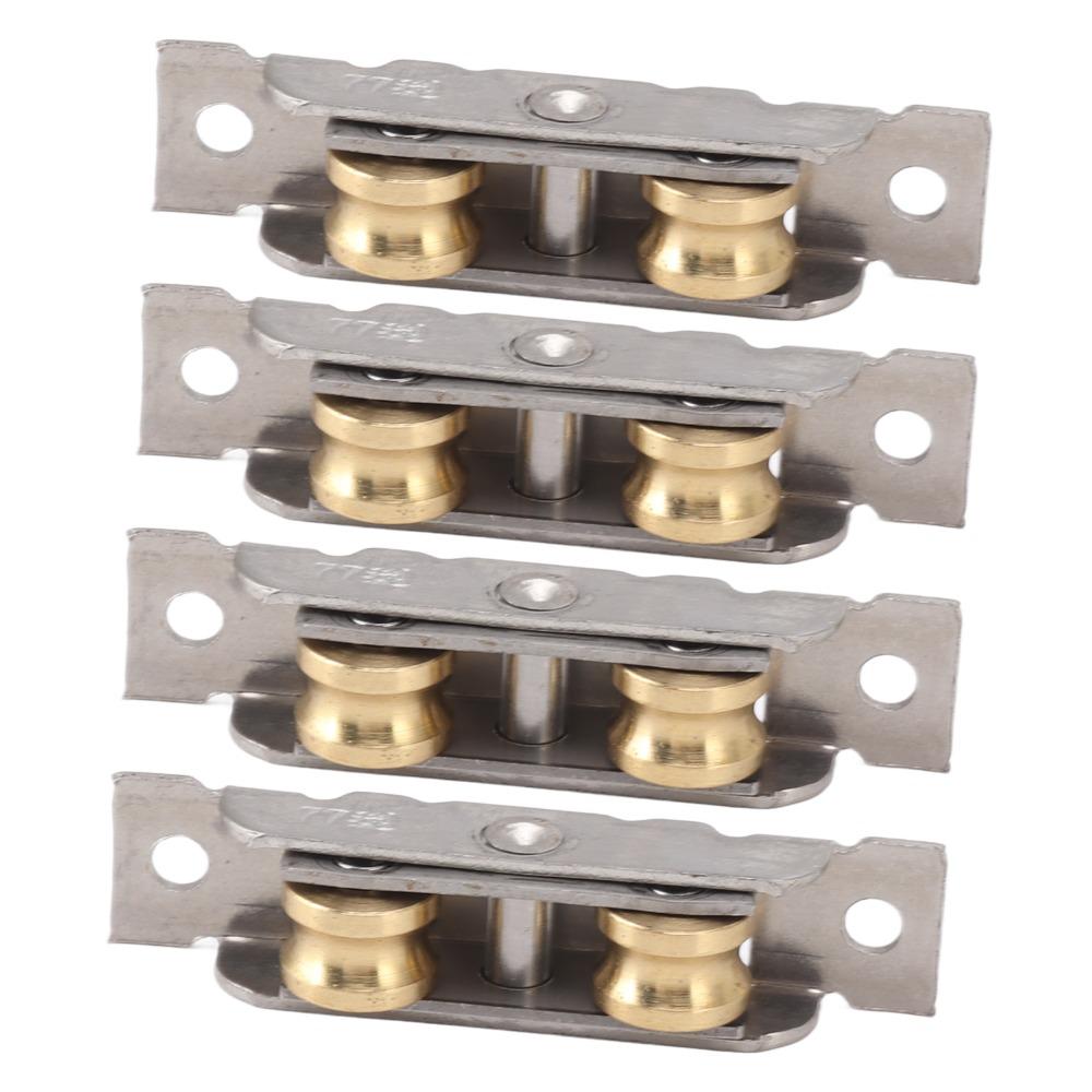 4PCS Stainless Steel Sliding Patio Door Roller Assembly Concave Wheel Roller  Office Use