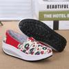 Women's Wedge Loafers Platform Rocking Shoes Light Weight Zapatillas Sports Shoes for Woman Breathable Slimming Swing Shoes