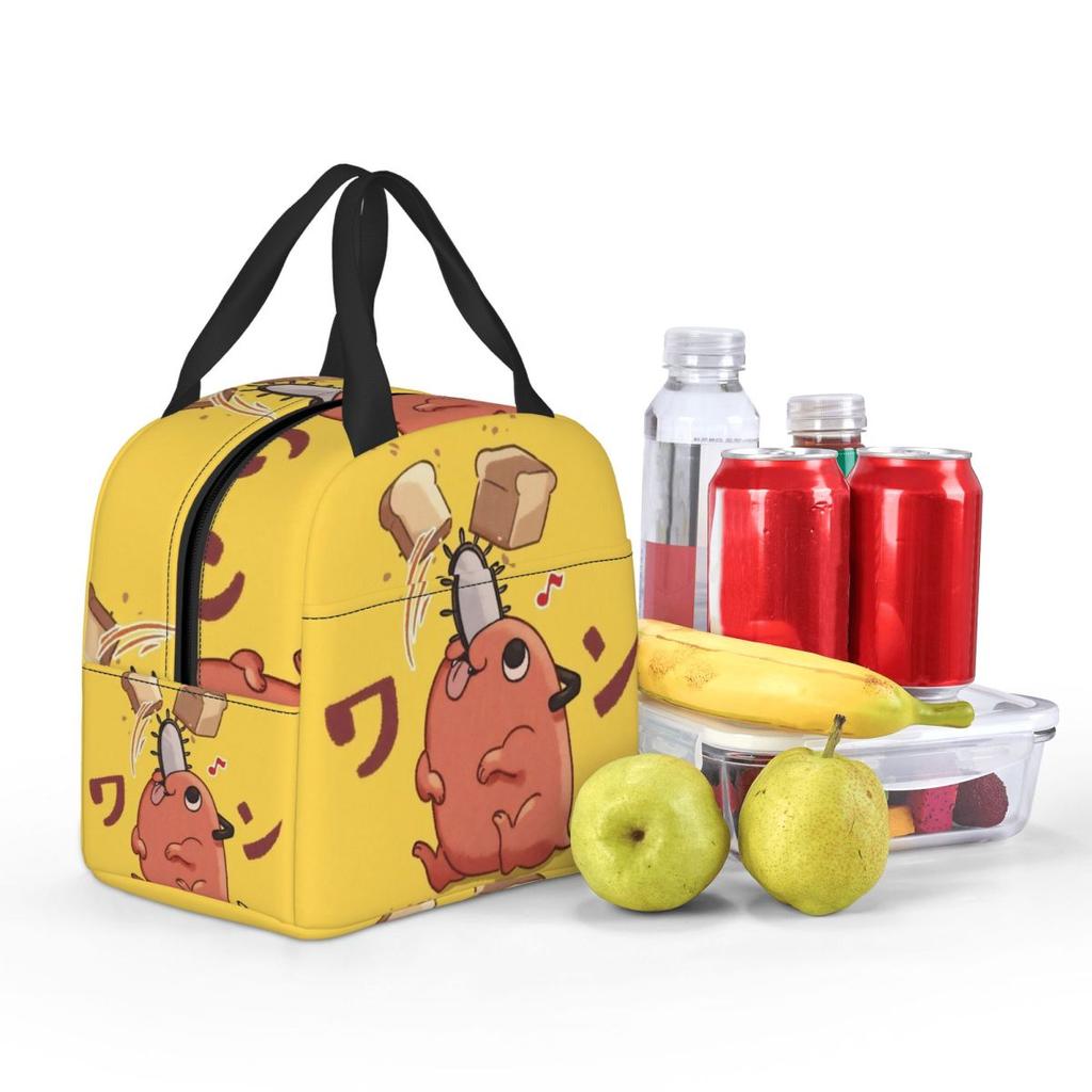 Kawaii Pochitas Insulated Lunch Bag for Men Women Food Container Leakproof Thermal Cooler Lunch Box For Travel