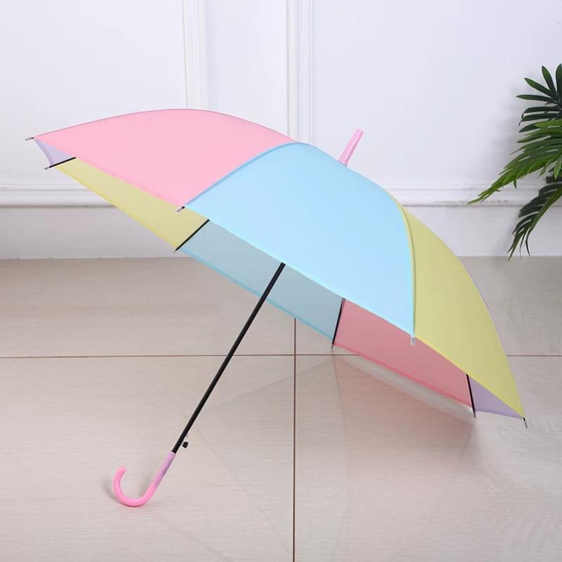 Paraguas Transparente para Mujer, Doble Uso para Sol y Lluvia, Resistente y Duradero, Manual, Resistente al Viento, Elegante, Diseño de Nicho, Mango Largo