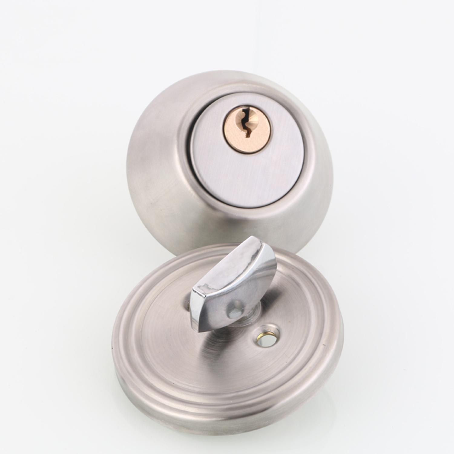 

Дверной замок-ручка с 3 ключами, ручка для уединения, комплект замка-ручки для спальни и ванной комнаты, полированный комплект дверной ручки из нержавеющей стали серебряный