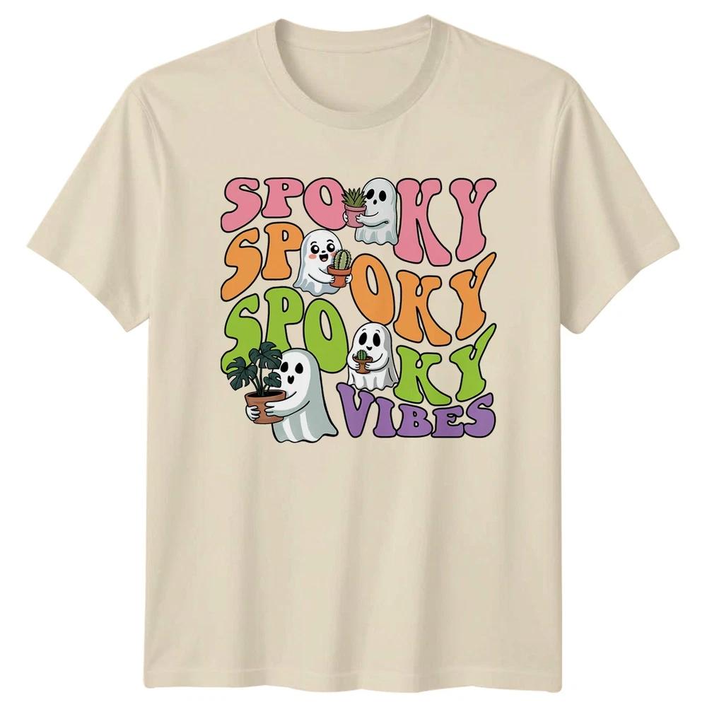 Spooky Spooky Spooky Vibes Unisexs TShirt Houseplants Halloween Gift For Her