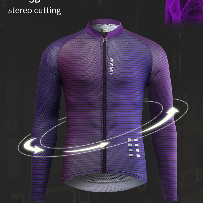 Cycling Jersey WOSAWE Mens Breathable MTB Bike Tops Sportswear