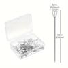 Bouquet Pins Pearl Corsage Crystal Diamond Head Pins 65MM Straight Head  for DIY Wedding Craft Jewelry Decoration Accessories