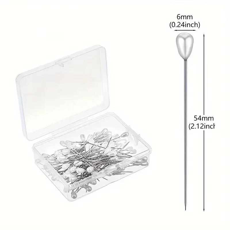 Bouquet Pins Pearl Corsage Crystal Diamond Head Pins 65MM Straight Head for DIY Wedding Craft Jewelry Decoration Accessories