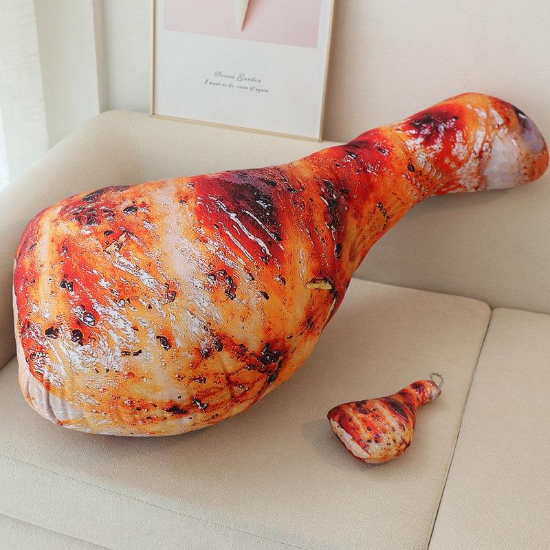 1pcs Giant 3D Simulation Fried Chicken Leg Pillow Cute and Creative Toys Large-sized Personalized Food Hug Pillows Funny Gag Gift for Girls Boys