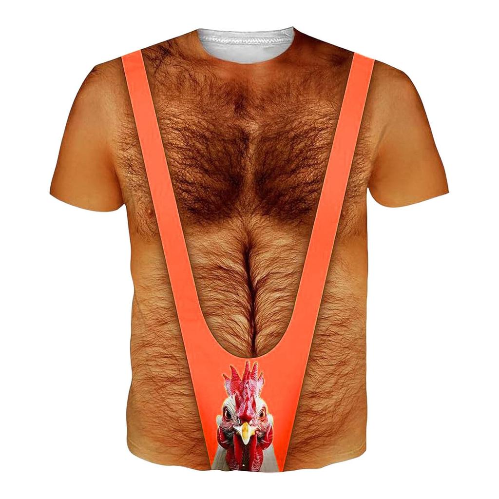 Men's Loose Fit Short Sleeve T-Shirt with Printed Graphic Design Casual Comfortable Lightweight Top for Everyday Wear