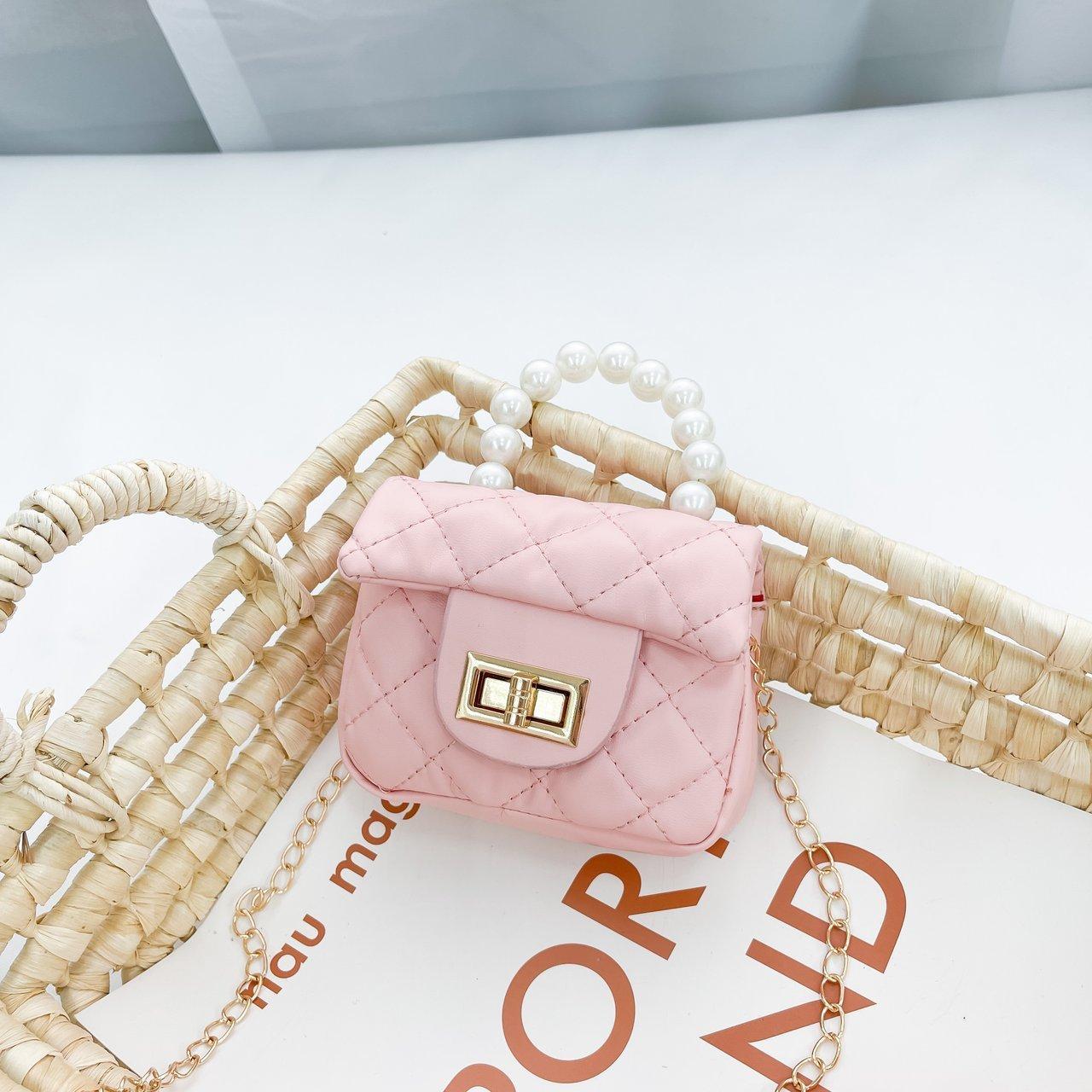 

Детская сумка милая принцесса сумка-мессенджер для девочек модная жемчужная сумочка мессенджер детский кошелек для мелочи розовый