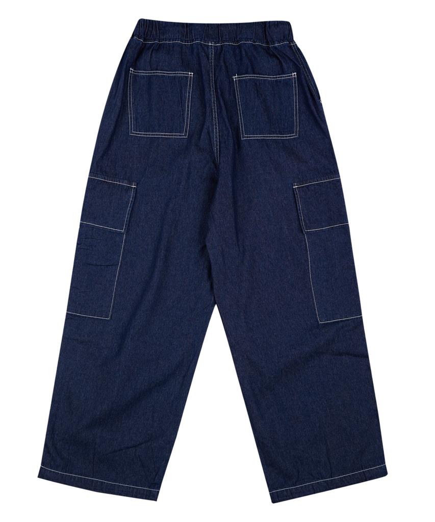 CREAM SODA LAB Stitched Denim Cargo Pants Blue