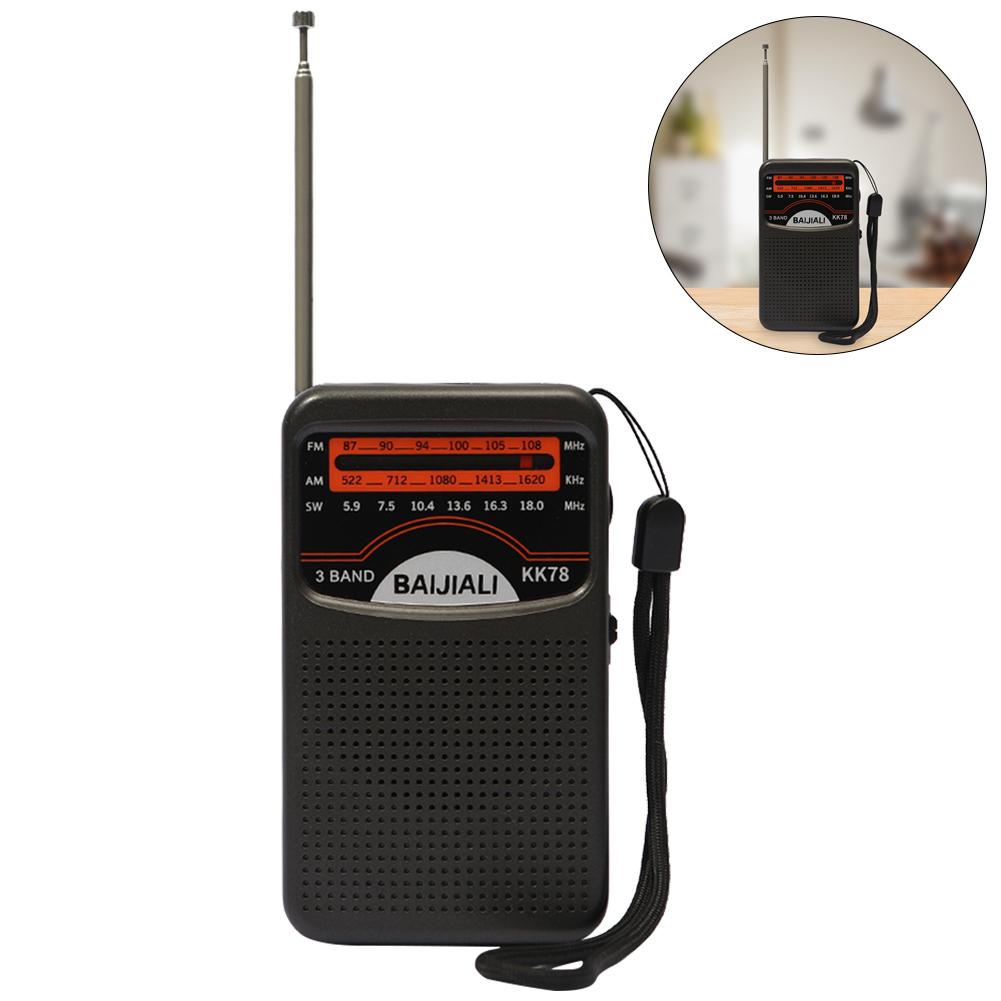 Outdoor Radio Built-in Speaker Portable Mini Radio SW/AM/FM Battery Operated Telescopic Antenna for Indoor Outdoor Emergency Use