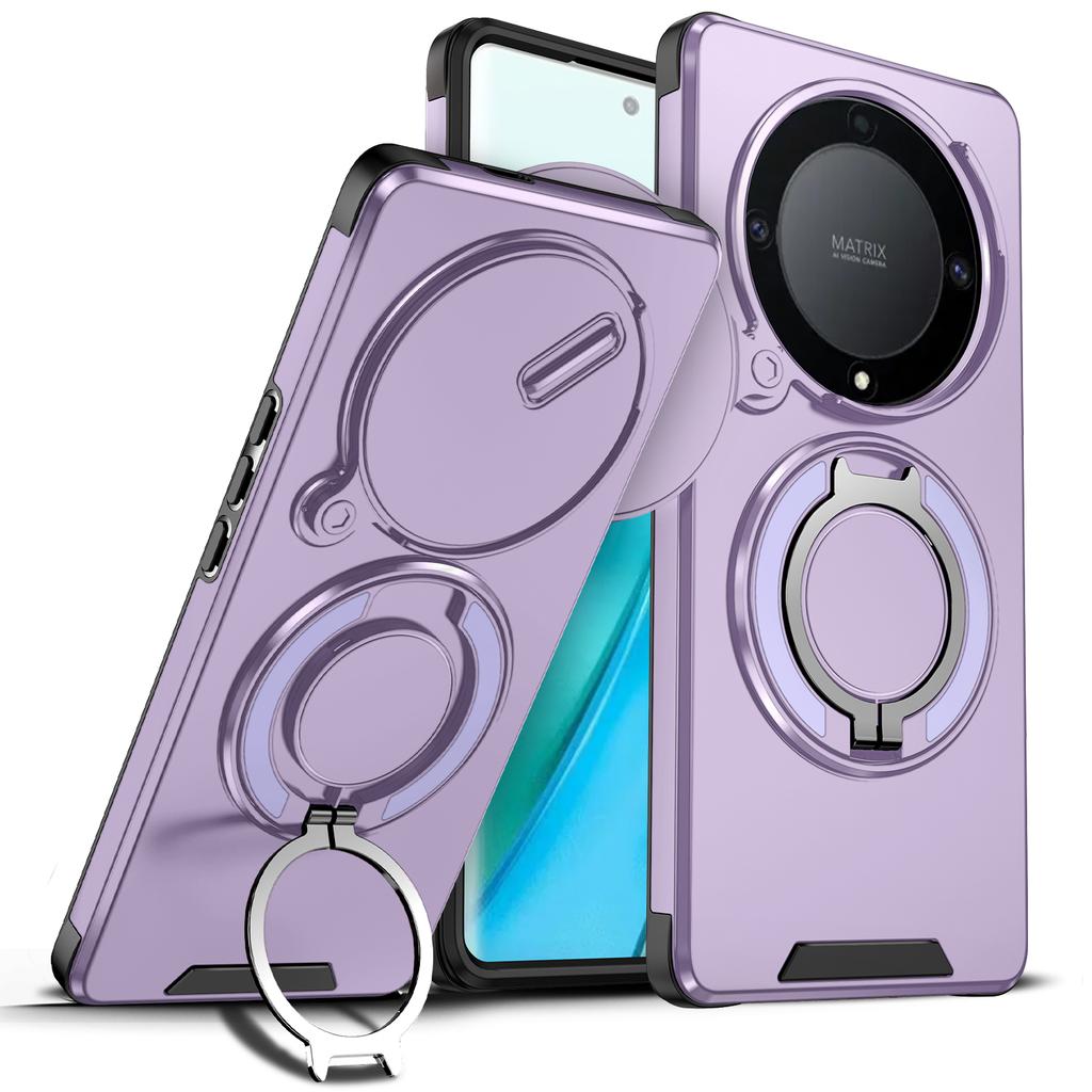 Magnetic Ring Stand Case For Honor X9A X9B X9C Smart X60 Pro Magic 5 6 7 Lite Slide Camera Protection TPU Plastic Back Cover