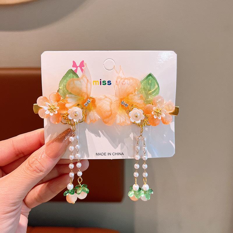 Ancient Style Princess Tassel Hair Clip for Girls - Hanfu Headdress Costume Accessory