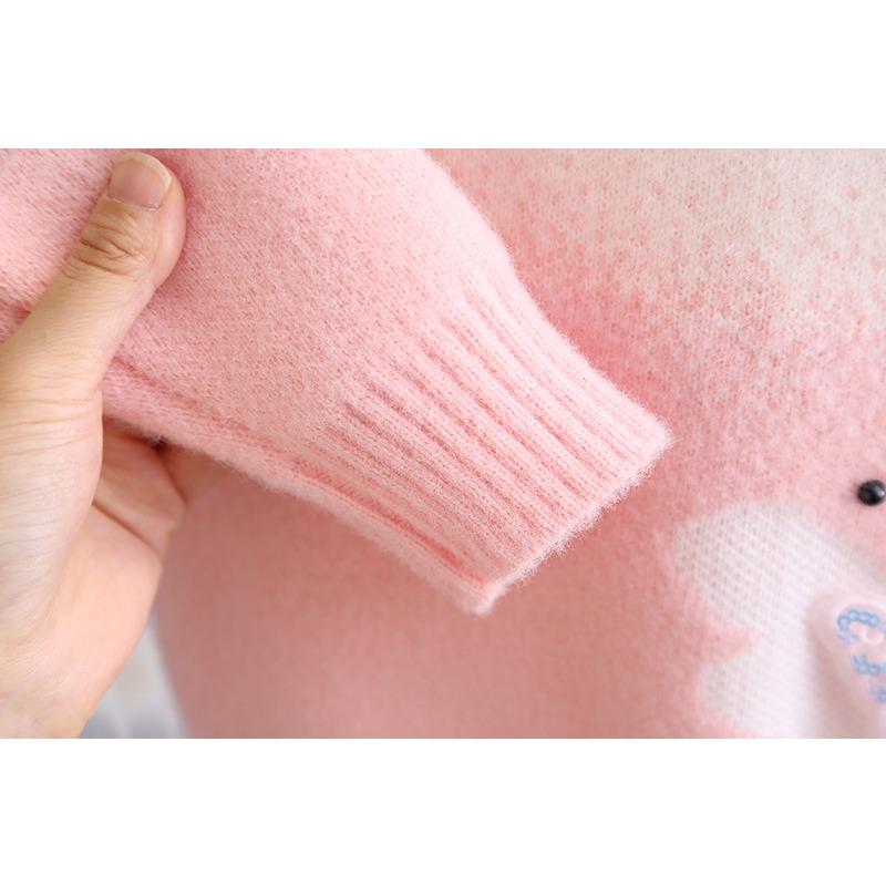 Girls' Sweaters Autumn and Winter Thickened Children's Winter Girls Butterfly Girls Tops