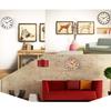 Vintage Dial Clock Silent Wall Clock with Roman Numerals Decorative Oversized European Style for Living Bedroom Kitchen Cafe and Bar Decor