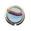 Creative Marble Pattern Folding Handbag Hook with Metal Design