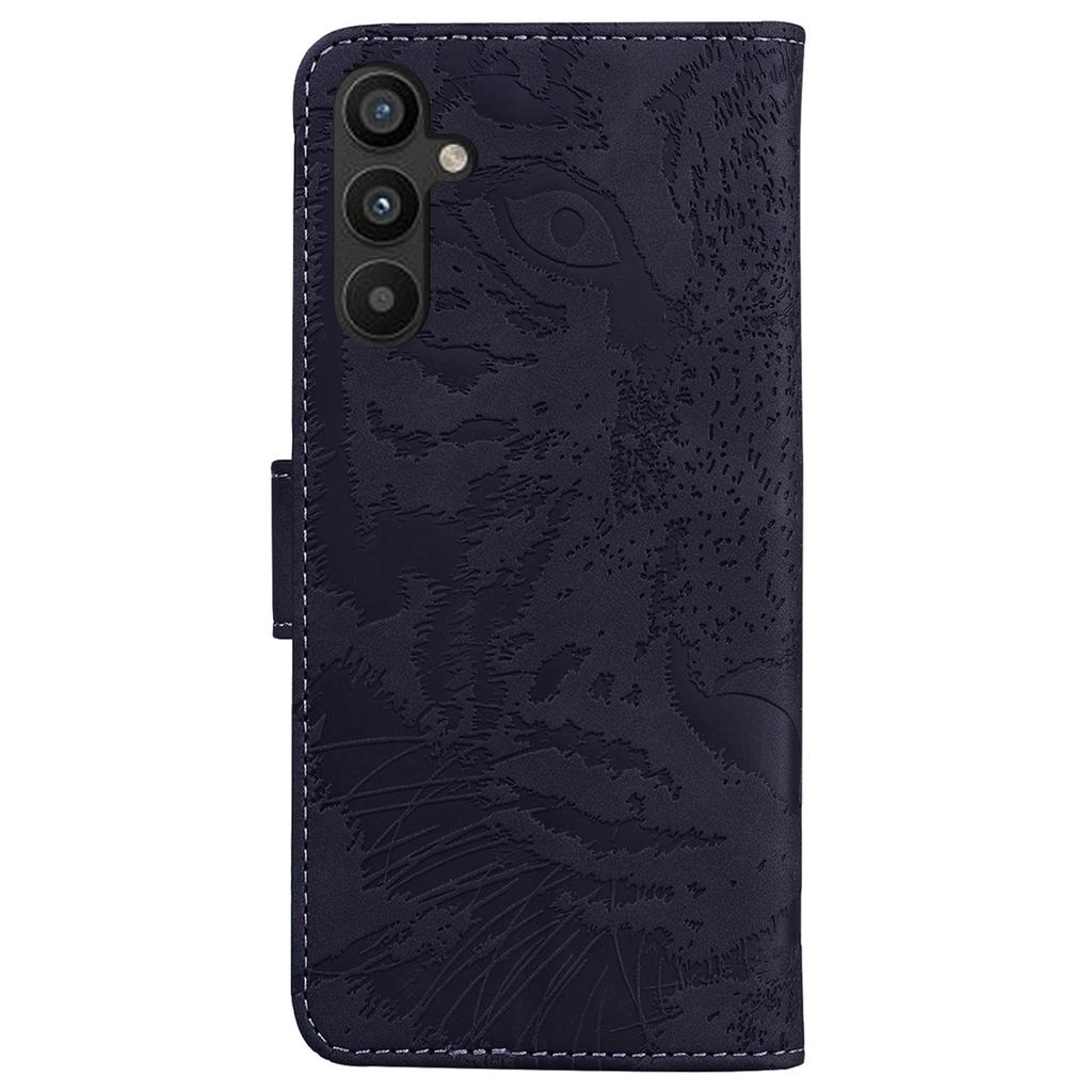 For Samsung Galaxy A54 5G PU Leather Stand Magnetic Clasp Case Tiger Pattern Imprinted Wallet Protective Phone Cover