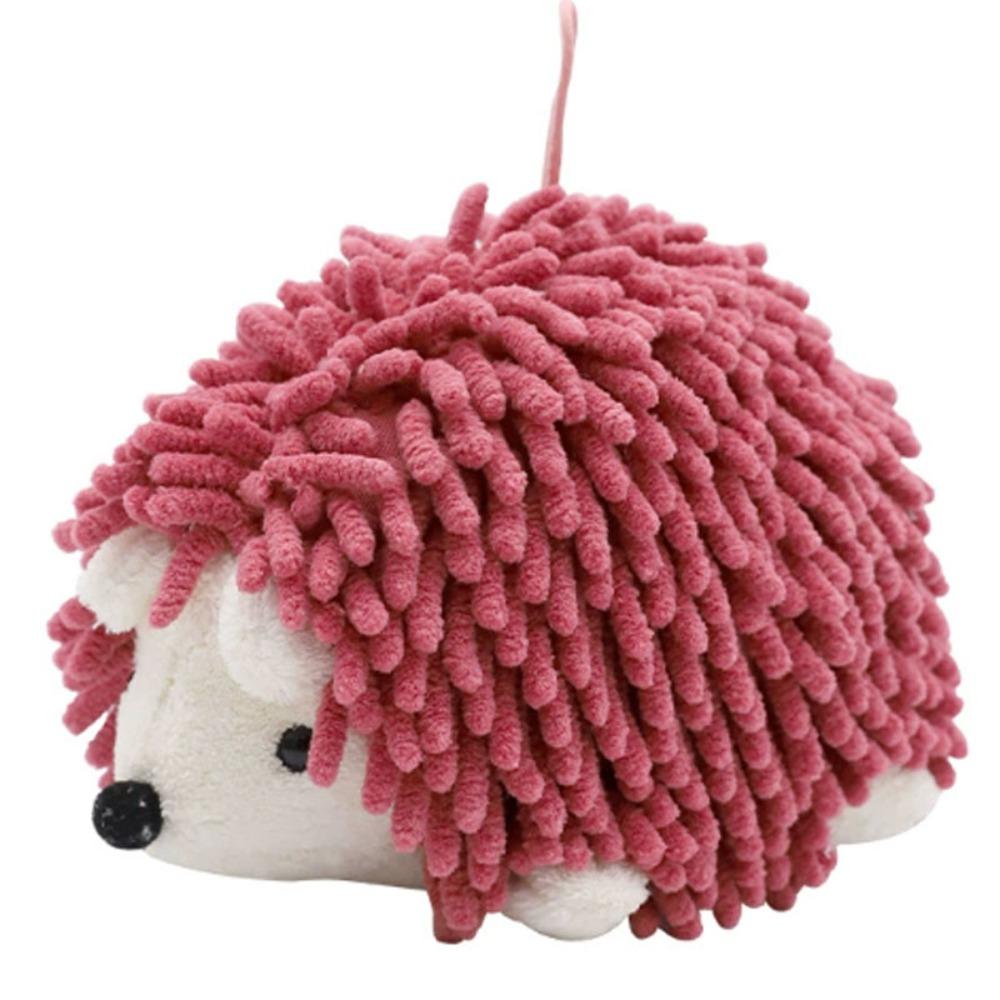 New Soft Hedgehog Chenille Hand Towel Hanging Fluffy Chenille Towel Fast Drying Super Absorbent Funny Hand Towel