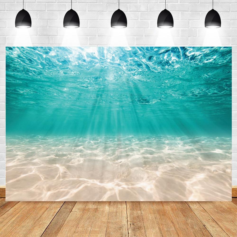 Underwater World Seabed Photography Backdrop Decor Ocean Undersea Fish Coral Baby Birthday Background Photo Studio Props Custom