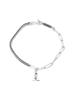 Harang Hr 198B_Half & Half Whale Tail Chain Bracelet