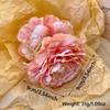 French Elegant Peony Flower Hair Claw Beautiful Simulation Flowers Hair Claw Clip Chic Summer Beach Headpiece for Women Girls