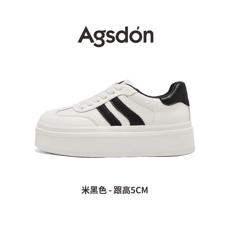 

Augustine small white shoes women s 2025 new spring college style thick-soled white casual sports board shoes ins 40