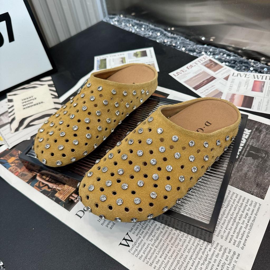 Summer Hollow Bag Head Slippers Women's Shoes 2025 New Outer Wear Home Slippers Flat Bottom Soft Bottom Lazy Hole Sandals