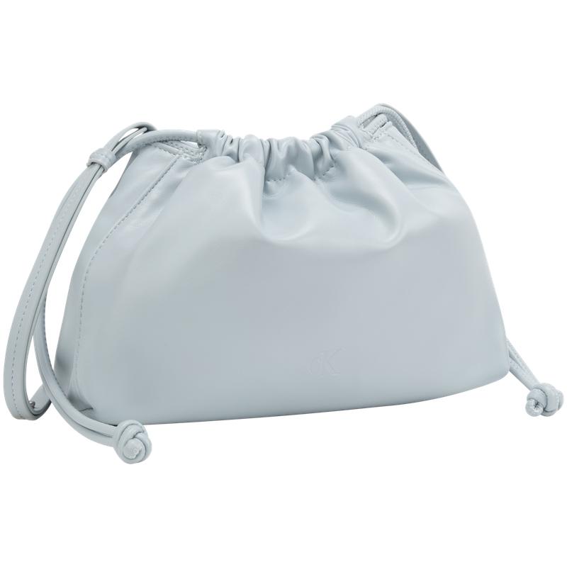 New CALVIN KLEIN Synthetic Material One Shoulder Crossbody Puff Bag Women's Pearl Blue DH3771-3UJ