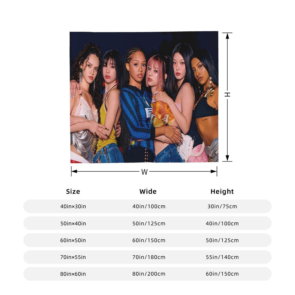 Katseye Kpop Manon Blankets Idol Flannel Throw Blanket Home Couch Decoration Soft Warm Bedspread