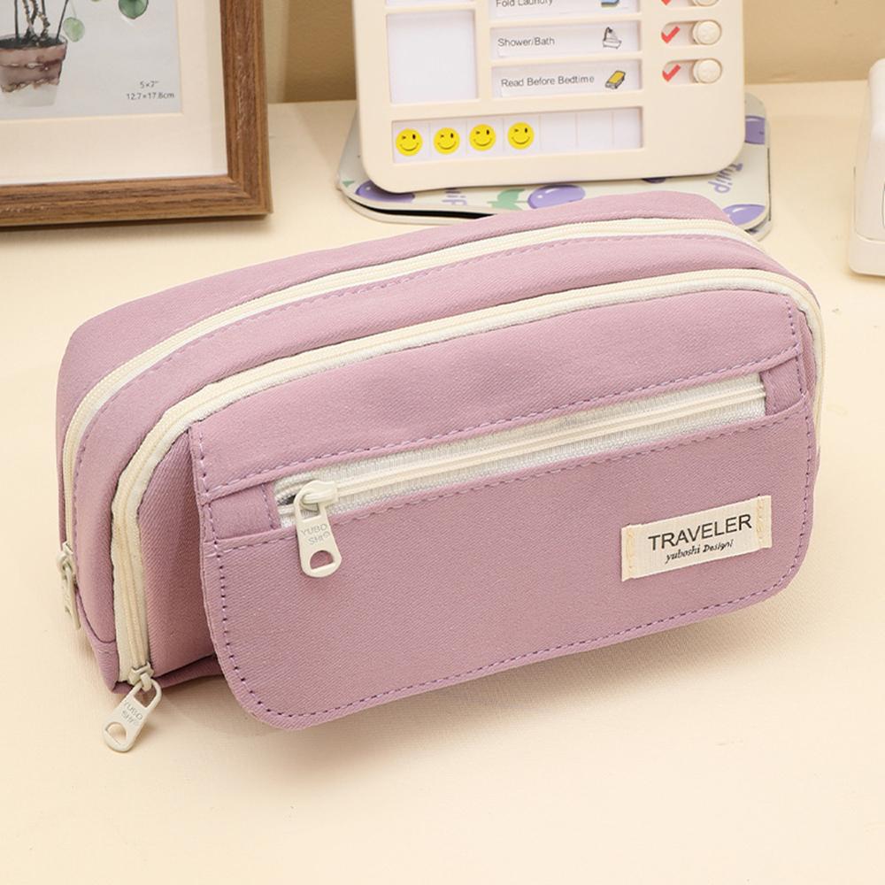 

Пенал большой емкости 5 слоев пенал для студента многоцелевой простой стиль эстетичные школьные канцелярские принадлежности