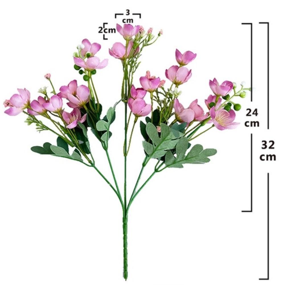 Artificial Jasmine Flowers 5 Branches 20 Blossoms Silk Flower Bouquet For Weddings Decor Photography Props And Office Decoration