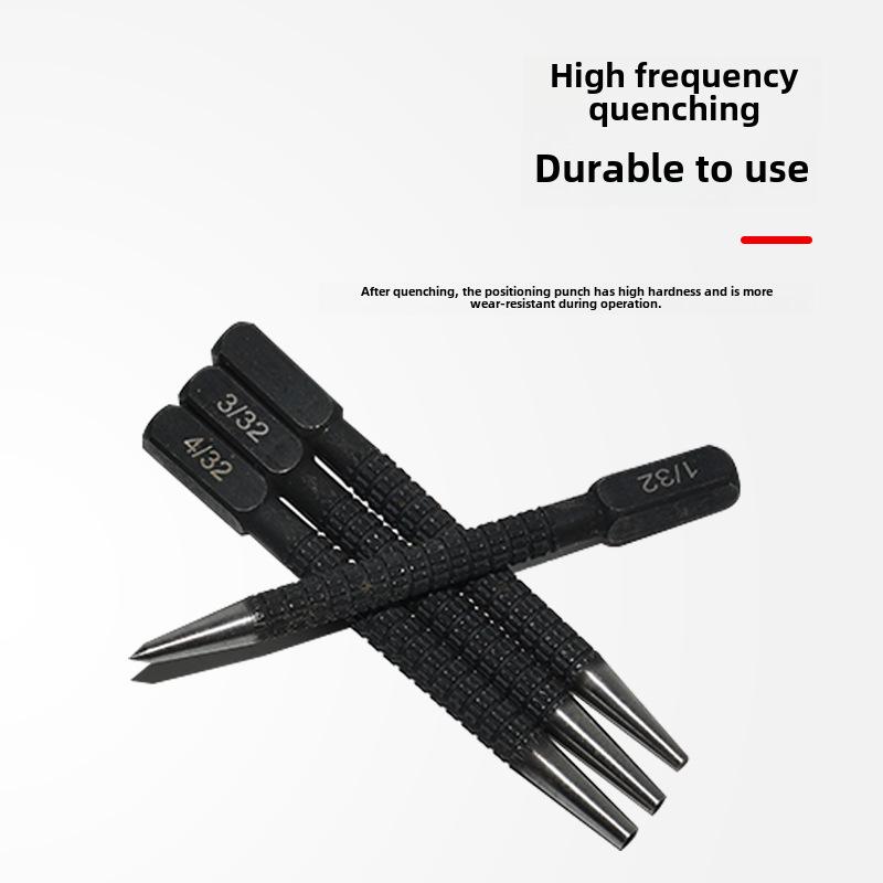 High Hardness Drill Bit with Manual Positioning Center Punch for Precision Punching and Marking. Ideal for Locating Circles, Dots, and Squares.
