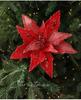 High-Grade Gold Powder Adhesive Fabric Flowers for Christmas Tree Decorations