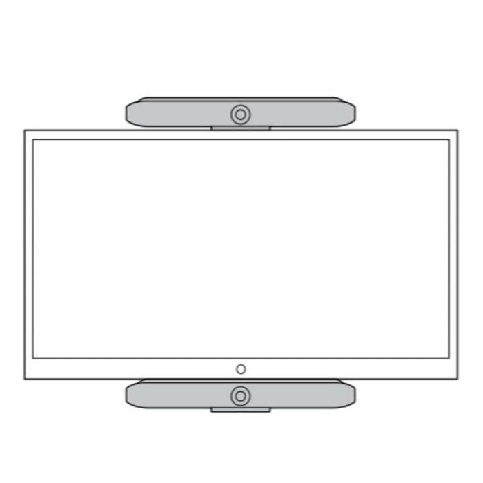 Support TV Mural - HP - 875L2AA - Poly VESA - Vidéo Conférence - Aluminium Gris