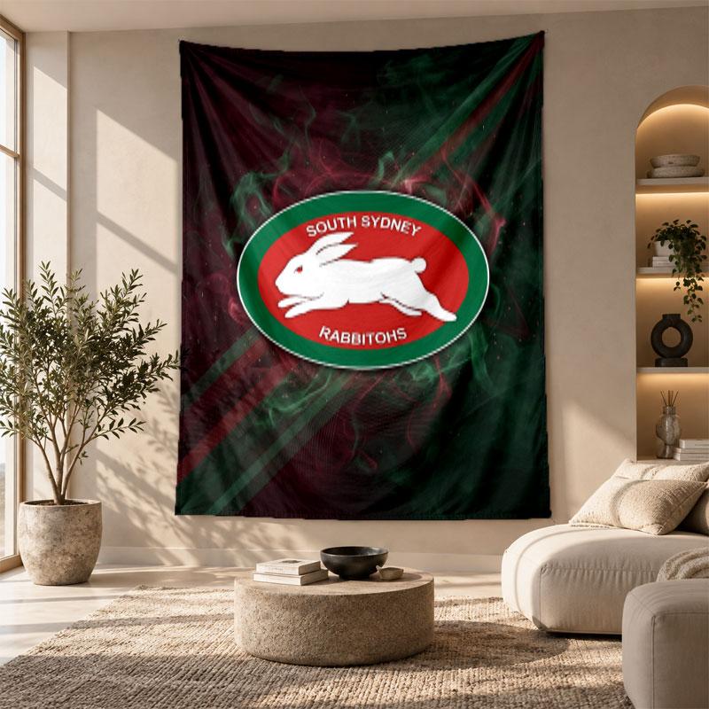 Decorative Tapestry,South Sydney Rabbitohs Printed Wall Art, Lightweight Wall Hanging For Bedroom Background