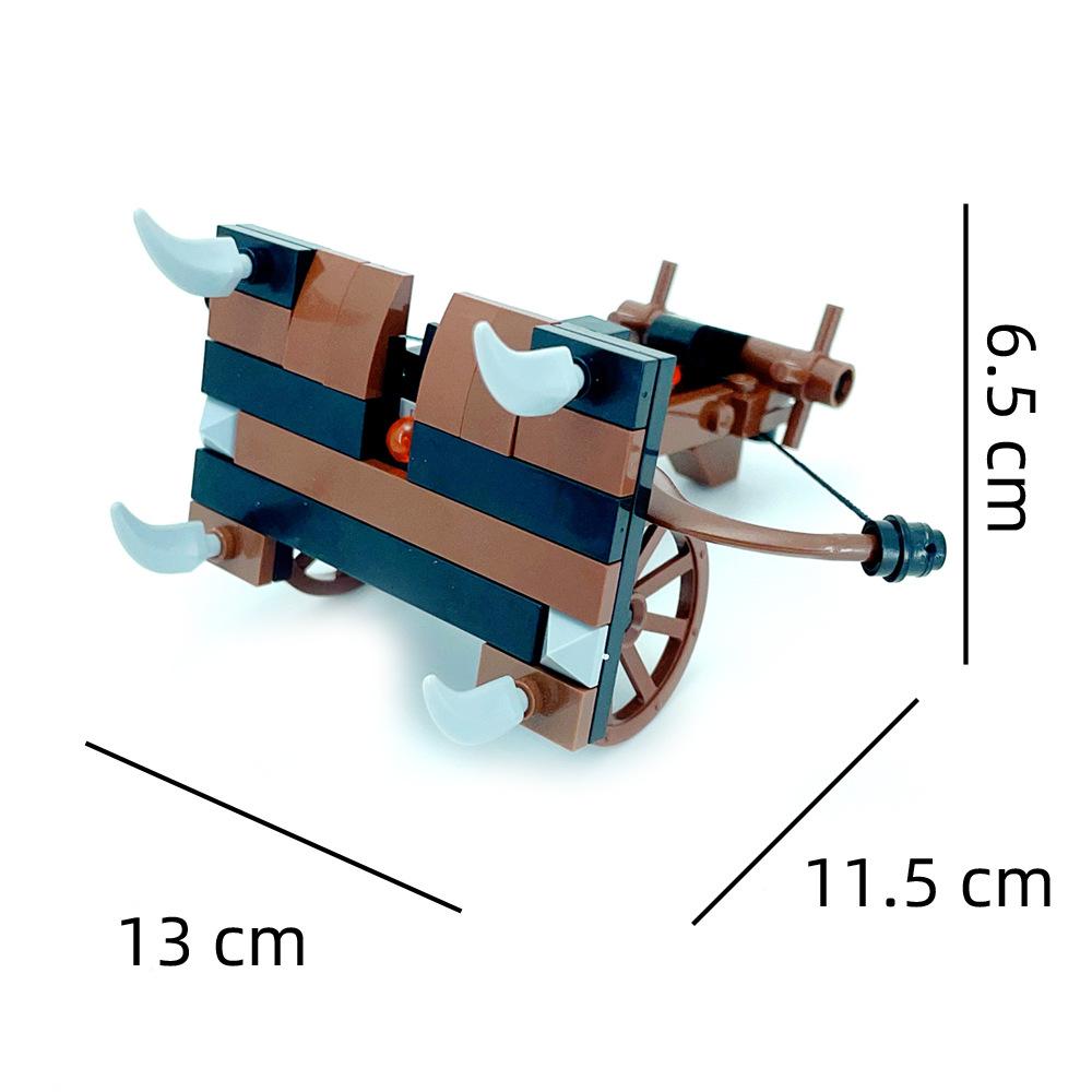 Lion Fortress Castle Modular Wall Tower Corner Medieval Military Soldier Figure Scene Ornament