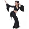 Crystal Cotton Trumpet Sleeves and Crystal Cotton Waist Skirt Tribal Pants Belly Dance Set Belly Dance Autumn and Winter Set