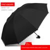Large Umbrella for Men, Reinforced and Thickened, Sturdy and Wind-Resistant, Dual-Purpose for Sun and Rain, Manual Folding, Black Coating for Sun