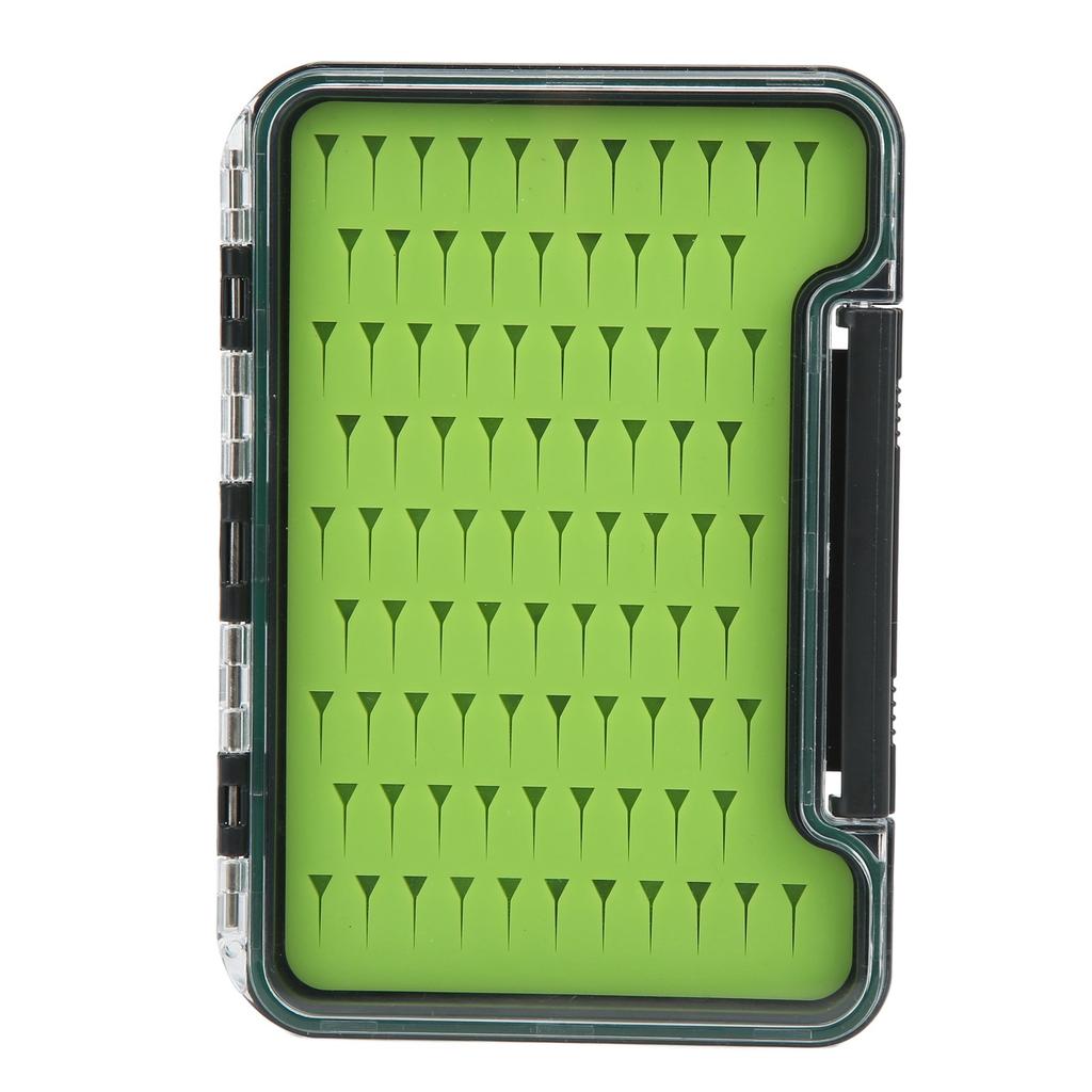 Fly Fishing Box Portable Transparent Impact Resistance Waterproof Silicone Fly Box for Outdoor Fishing 96x17x140mm
