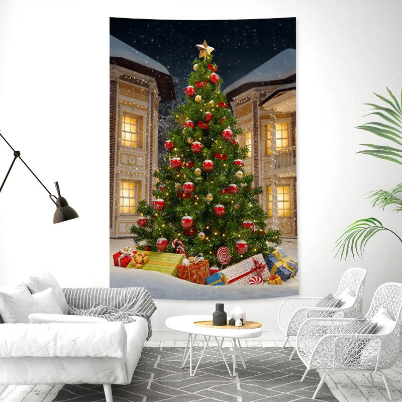 Рождественская елка Гобелен Праздничное украшение для вечеринки Настенный декор Новый — фото 9