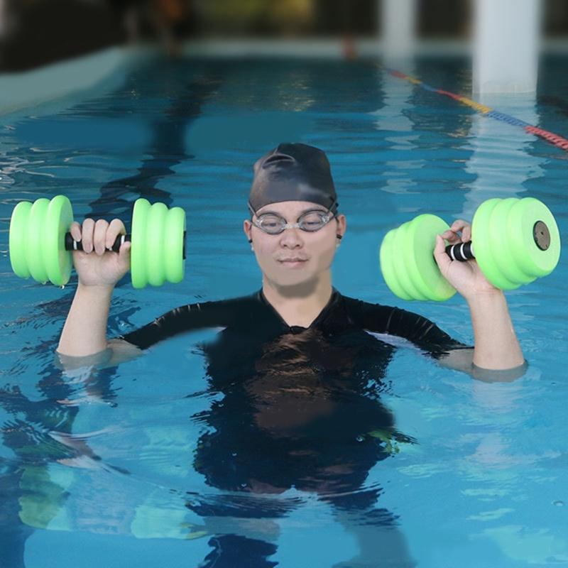 1Pair Thread Foams Dumbbells Water Fitness Exercises Equipment for Adults, Kids