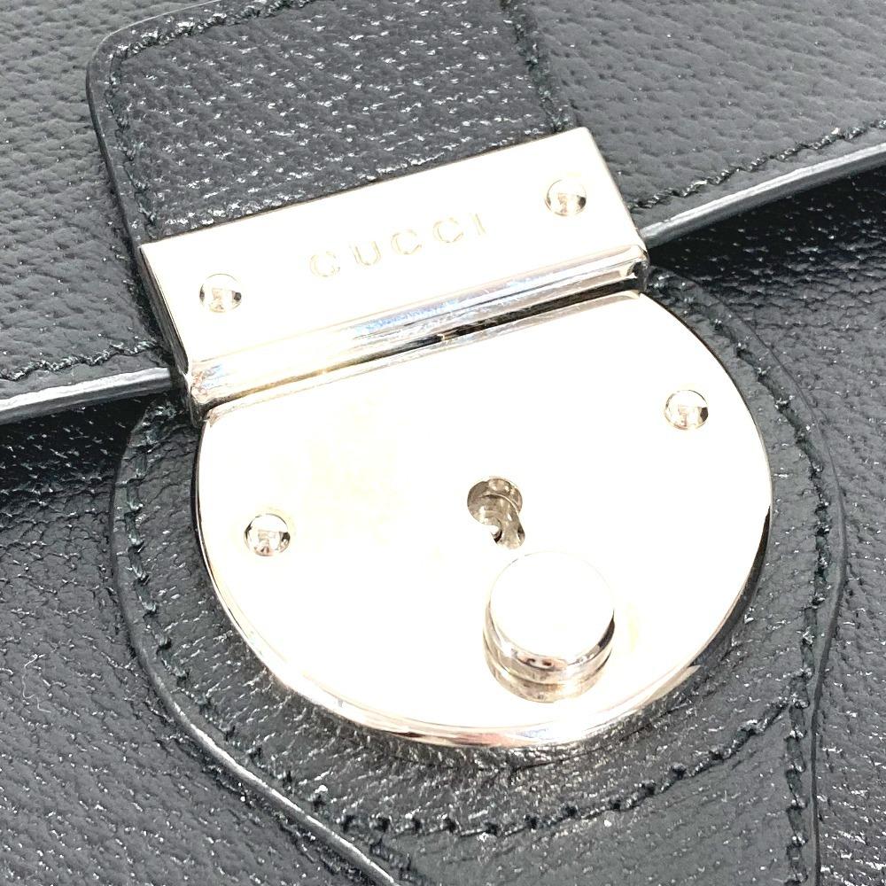GUCCI 295256 logo Business bag, briefcase Hand Bag Leather Black