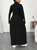 Plus Size High Neck Dress - Autumn/Winter European & American Style for Women