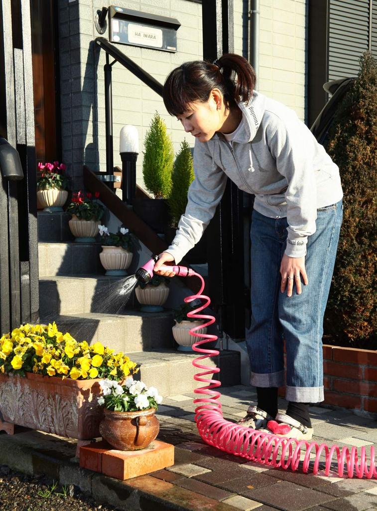 Fujisho (Fujisho) Cannabata Garden Coil Hose with Stand 45897