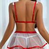 In Stock: Sexy European & American Strappy Nurse Lingerie Pajamas Set for Women