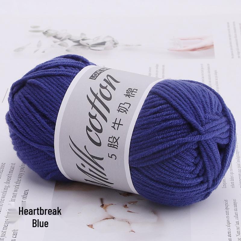 Combed Milk Cotton Yarn for Infant Baby Crochet Slippers - Medium Thick, DIY Knitting Material Package