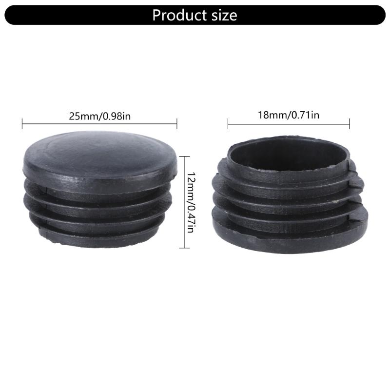 Upgrades Pipe Plugs set Round End Caps set Easy Installs Chair Leg Protectors Pipe End Protections Caps set for Tubing