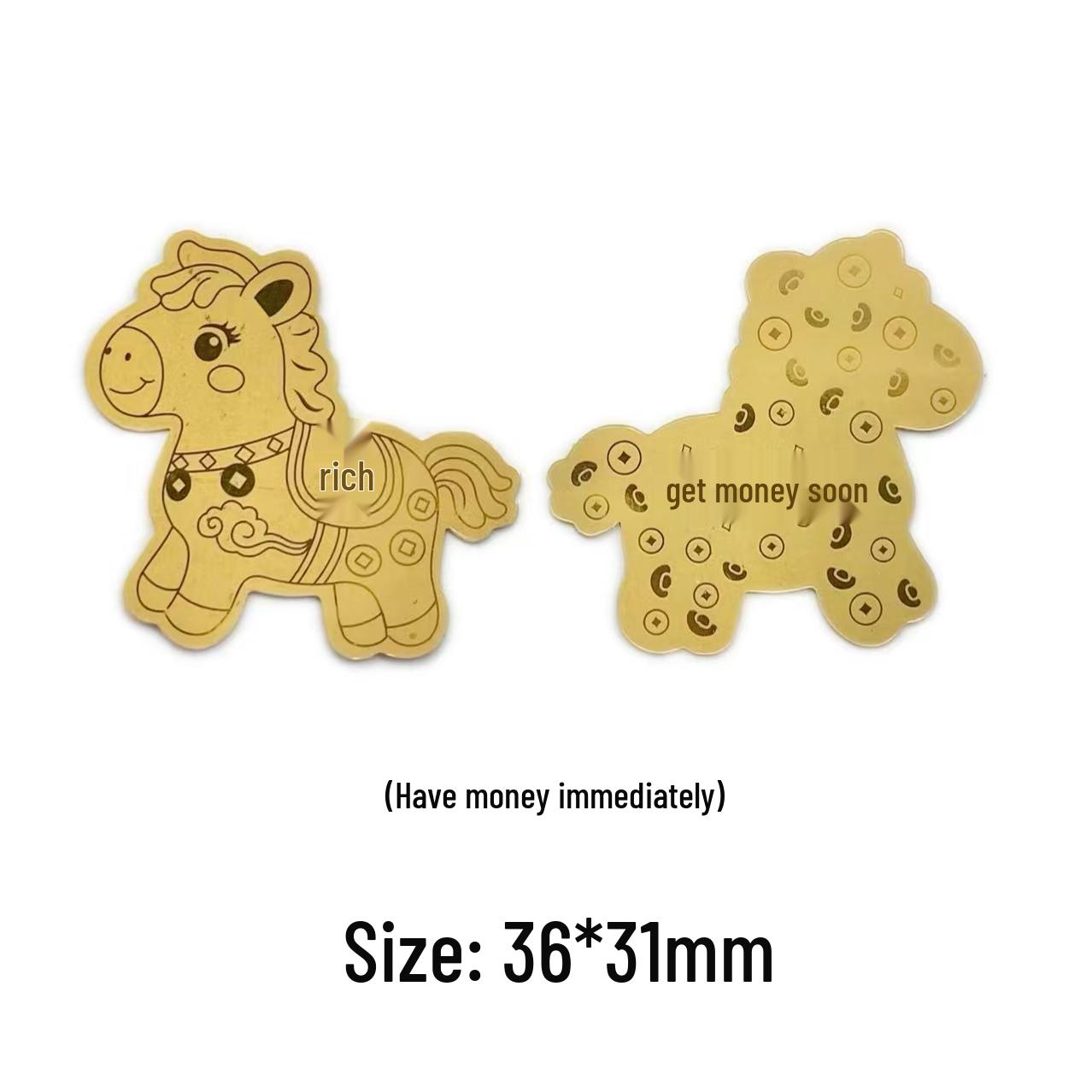 2026 Gold Foil Lucky Phone Stickers: Money Attraction & Get Rich Quick Charm Gold Foil