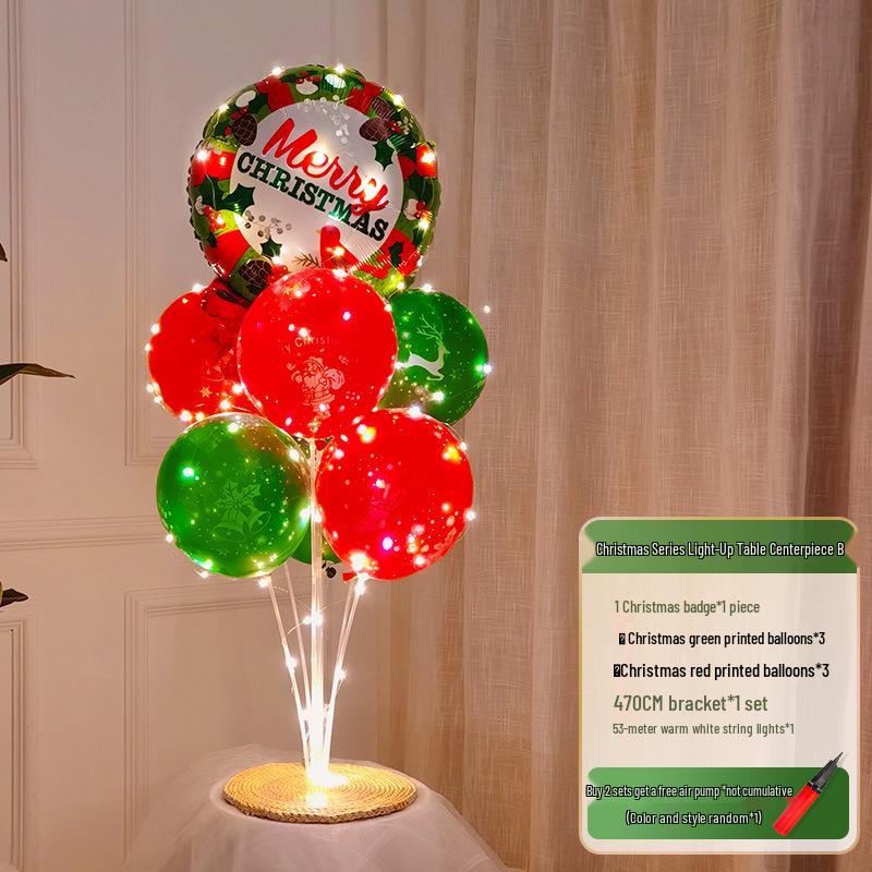 Christmas Luminous Balloon Decorations for Trees, Tables, and Window Displays